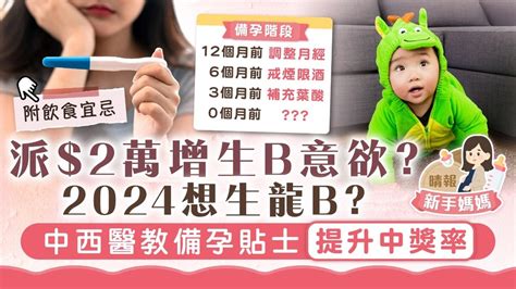 生龍寶寶|【生龍B】2024年生龍B幾時受孕最理想？ 婦產科醫生。